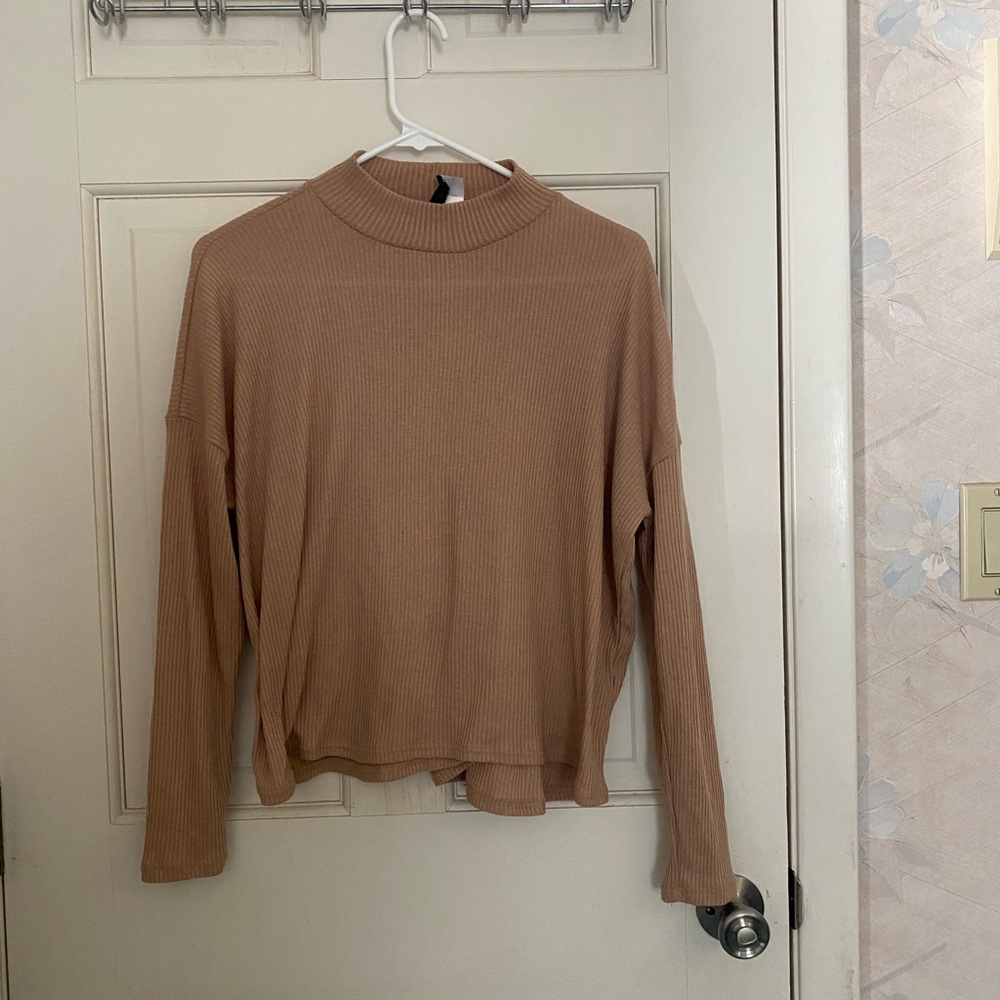 Dark yellow mock neck long sleeve